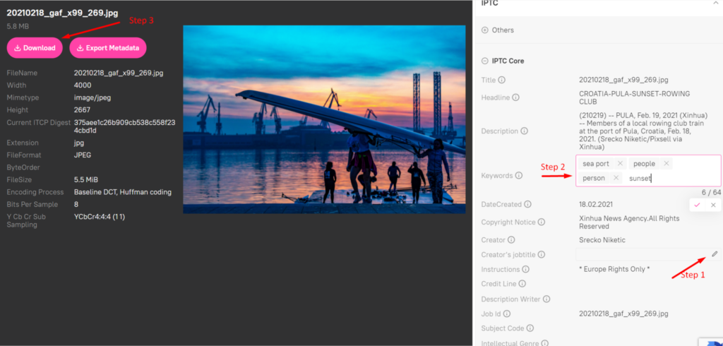 MetaEditor allows view photo metadata and edits them