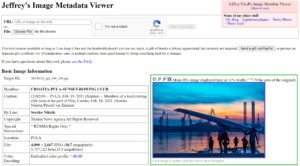 Jeffrey s metadata viewer. Jeffrey's image metadata viewer.