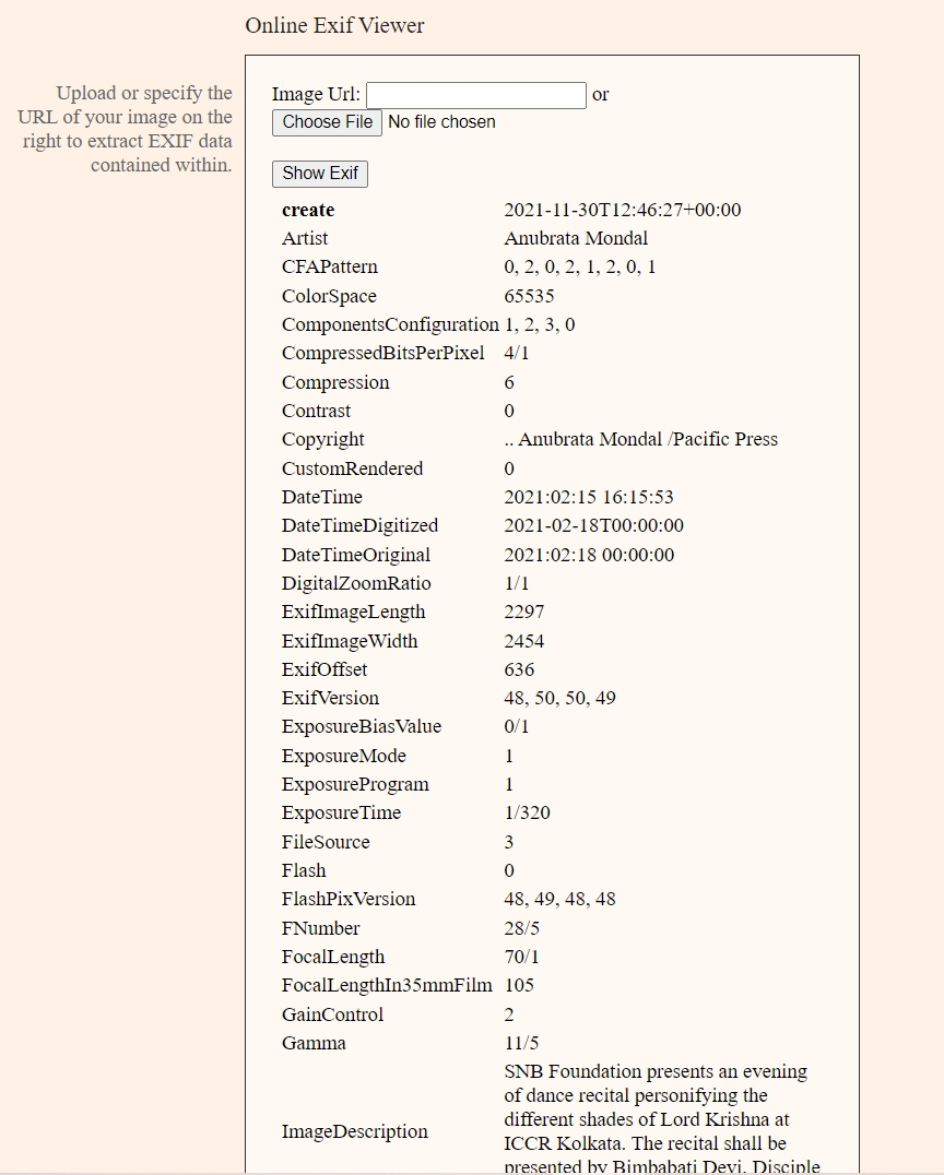 Metadata viewer