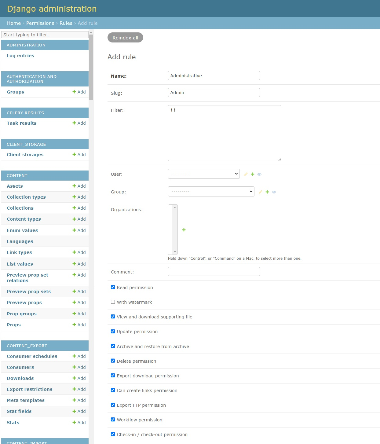 Managing access rules