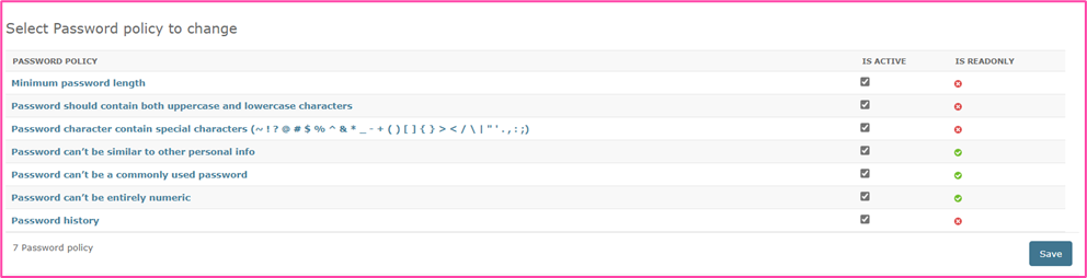 Password Policies