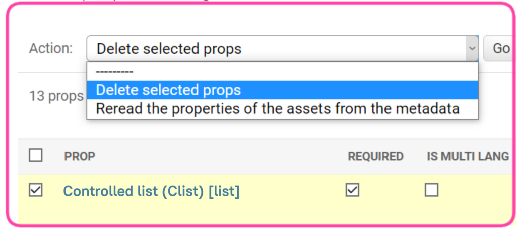 Creating, Editing, and Deleting Properties for Assets and Collections