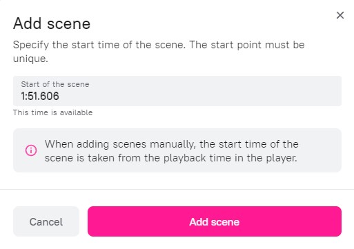 Scenes in video and audio