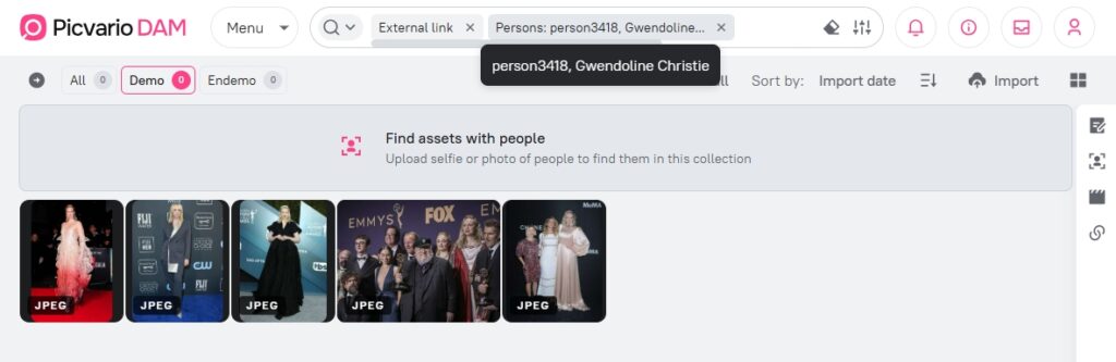 Search by Persons in Photo